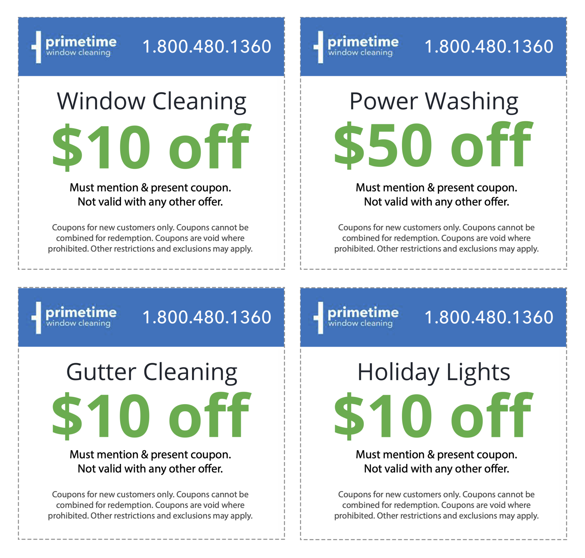 Coupons Prime Time Window Cleaning